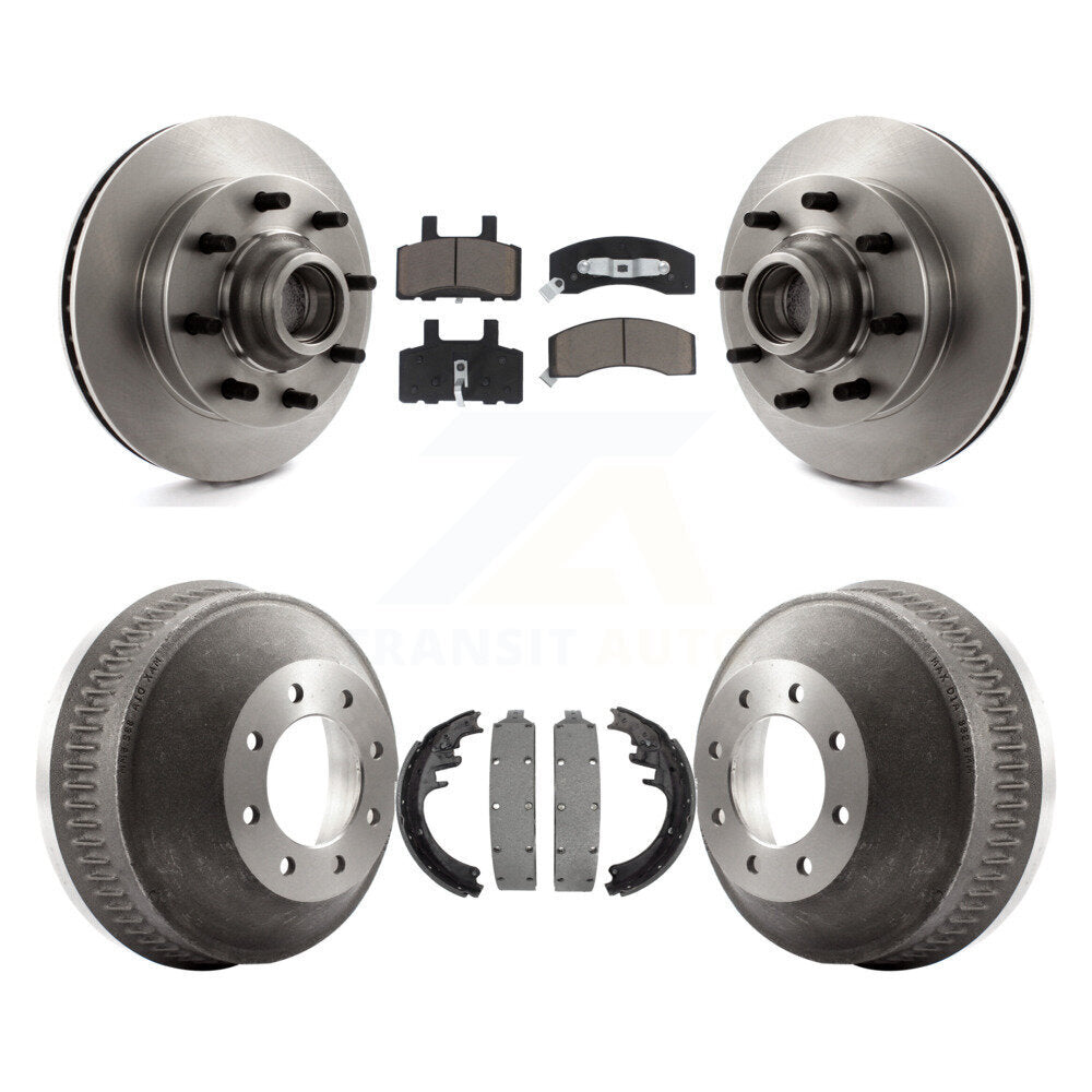 Rotor de frein à disque avant et arrière, Kit de tampons et de tambour en céramique pour C2500 Chevrolet GMC C150
