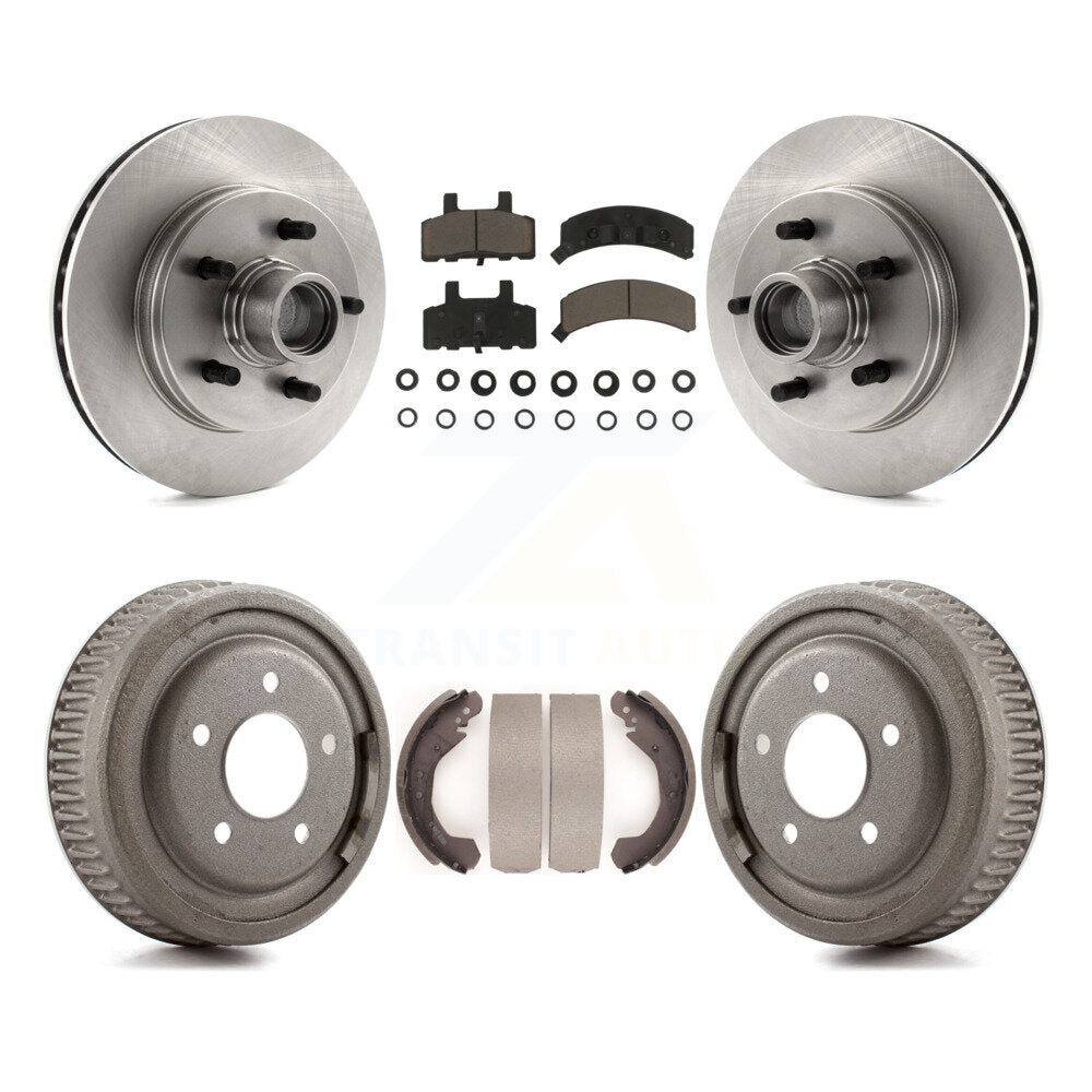Rotors de frein avant et arrière, tampons en céramique et Kit de tambour pour Chevrolet GM 1988 – 1991 C1500