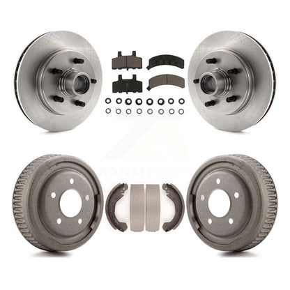 Rotors de frein avant et arrière, tampons en céramique et Kit de tambour pour Chevrolet GM 1988 – 1991 C1500