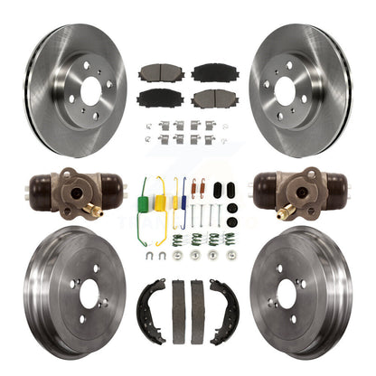Rotors de frein à disque avant et arrière, plaquettes en céramique et Kit de tambour (9 pièces) pour Toyota Yaris