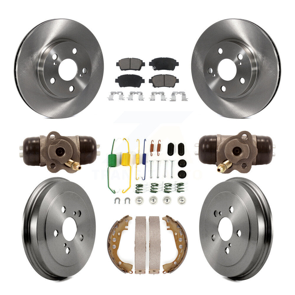 Kit de plaquettes et tambour en céramique, Rotor de frein à disque avant et arrière (9 pièces) pour Toyota Priu 2008