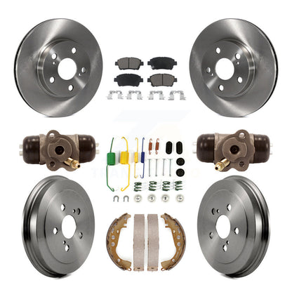Kit de plaquettes et tambour en céramique, Rotor de frein à disque avant et arrière (9 pièces) pour Toyota Priu 2008
