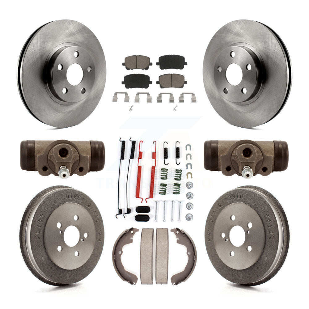 Kit de tambour de plaquettes en céramique de Rotor de frein avant et arrière (9 pièces) pour Toyota Matrix Pontiac Vib
