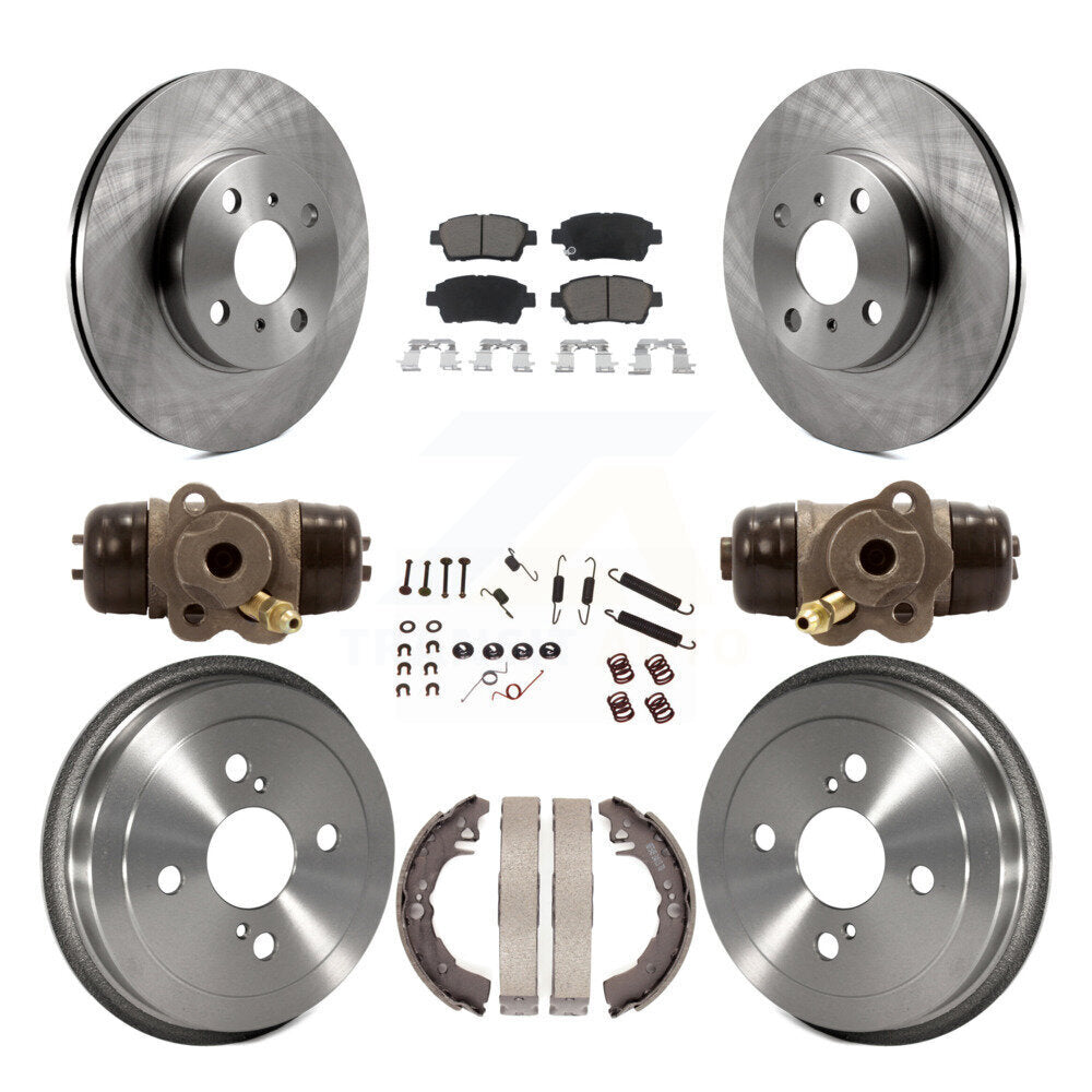 Kit de tambour à plaquettes en céramique, Rotor de frein à disque avant et arrière (9 pièces) pour Toyota Ech 2001 – 2005