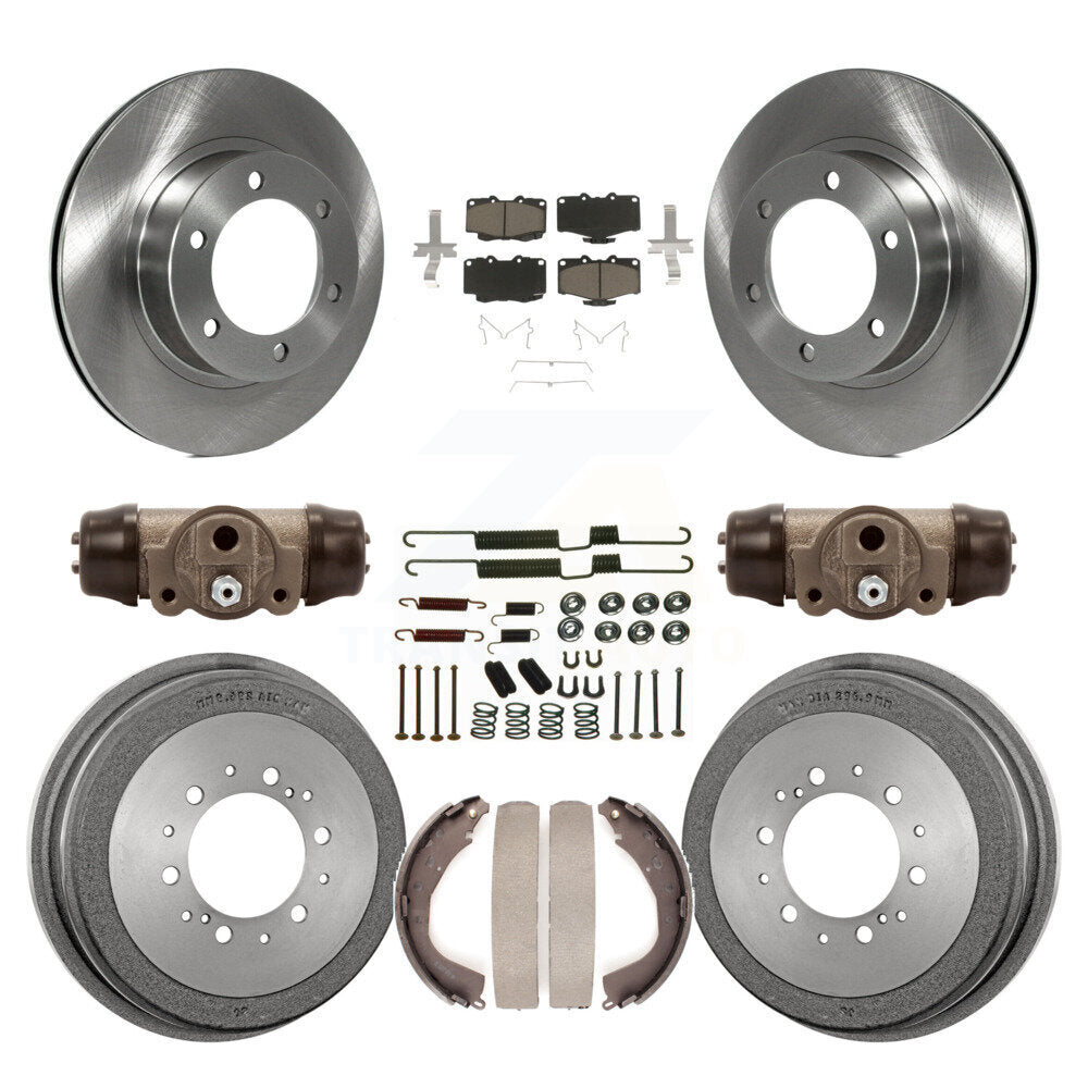 Rotors de frein à disque avant et arrière, plaquettes en céramique et Kit de tambour (9 pièces) pour Toyota 4Runner