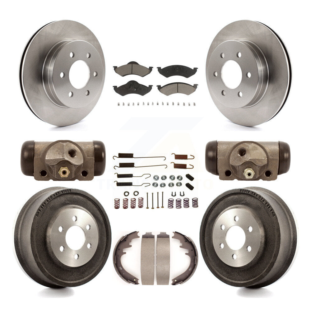 Rotors de frein à disque avant et arrière, Kit de tambour à tampons en céramique (9 pièces) pour Dodge Dakota Durang