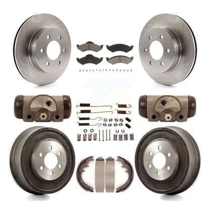 Rotors de frein à disque avant et arrière, Kit de tambour à tampons en céramique (9 pièces) pour Dodge Dakota Durang