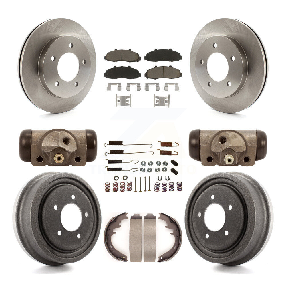Rotors de frein à disque avant et arrière, plaquettes en céramique et Kit de tambour (9 pièces) pour Ford F-150 4WD