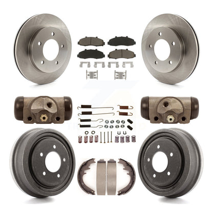 Rotors de frein à disque avant et arrière, plaquettes en céramique et Kit de tambour (9 pièces) pour Ford F-150 4WD