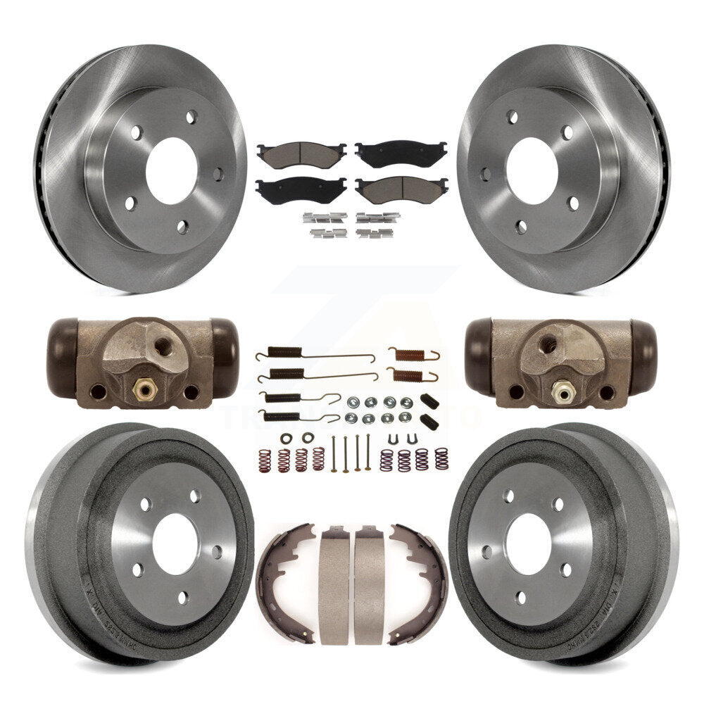 Kit de plaquettes et de tambour en céramique pour Rotor de frein avant et arrière (9 pièces) pour Dodge Ram 1500 RW 00-01