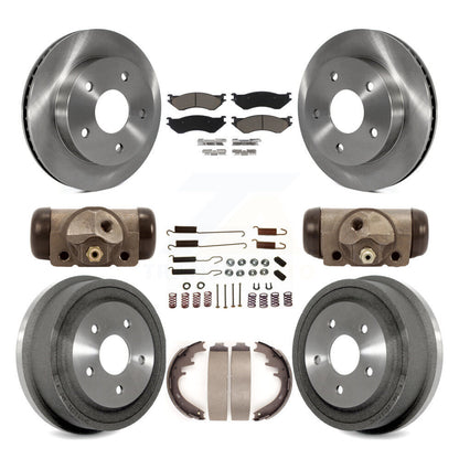 Kit de plaquettes et de tambour en céramique pour Rotor de frein avant et arrière (9 pièces) pour Dodge Ram 1500 RW 00-01