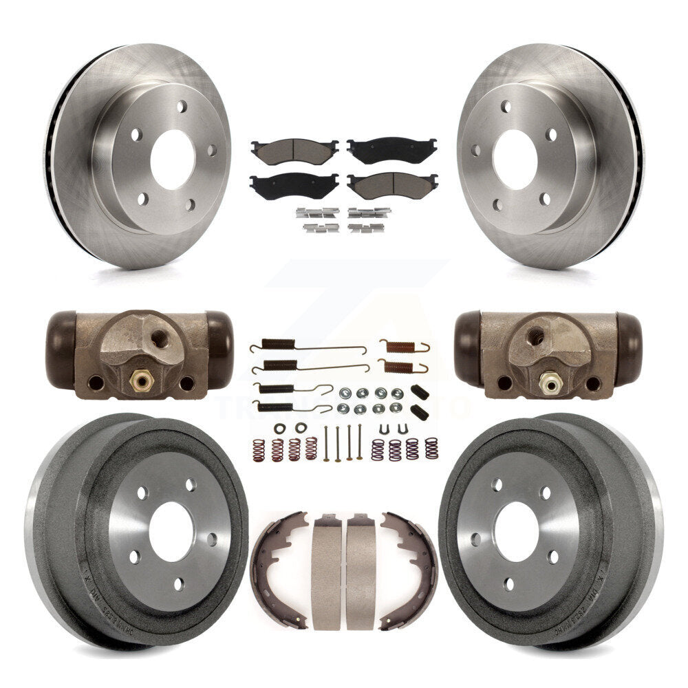 Kit de plaquettes et de tambour en céramique pour Rotor de frein avant et arrière (9 pièces) pour Dodge Ram 1500 4W 00-01