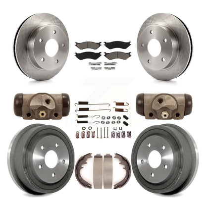 Kit de plaquettes et de tambour en céramique pour Rotor de frein avant et arrière (9 pièces) pour Dodge Ram 1500 4W 00-01