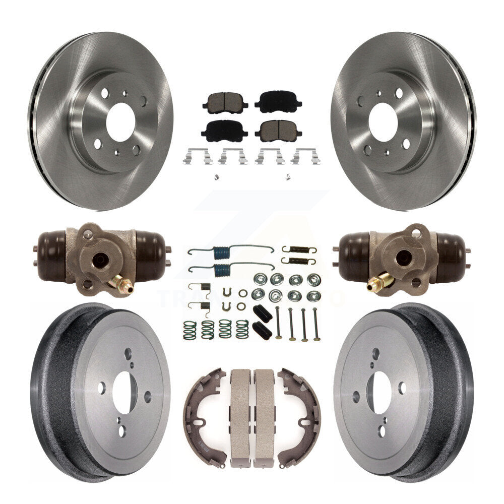 Kit de plaquettes et de tambour en céramique pour Rotor de frein avant et arrière (9 pièces) pour Toyota Corolla Chevrole