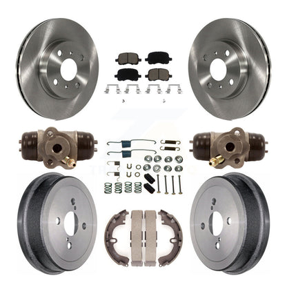 Kit de plaquettes et de tambour en céramique pour Rotor de frein avant et arrière (9 pièces) pour Toyota Corolla Chevrole