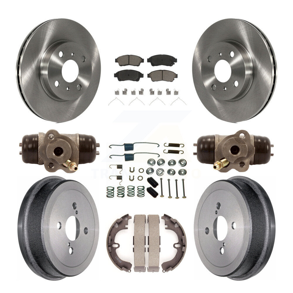 Kit de plaquettes et de tambour en céramique, Rotor de frein avant et arrière (9 pièces) pour Toyota Corolla Geo Priz