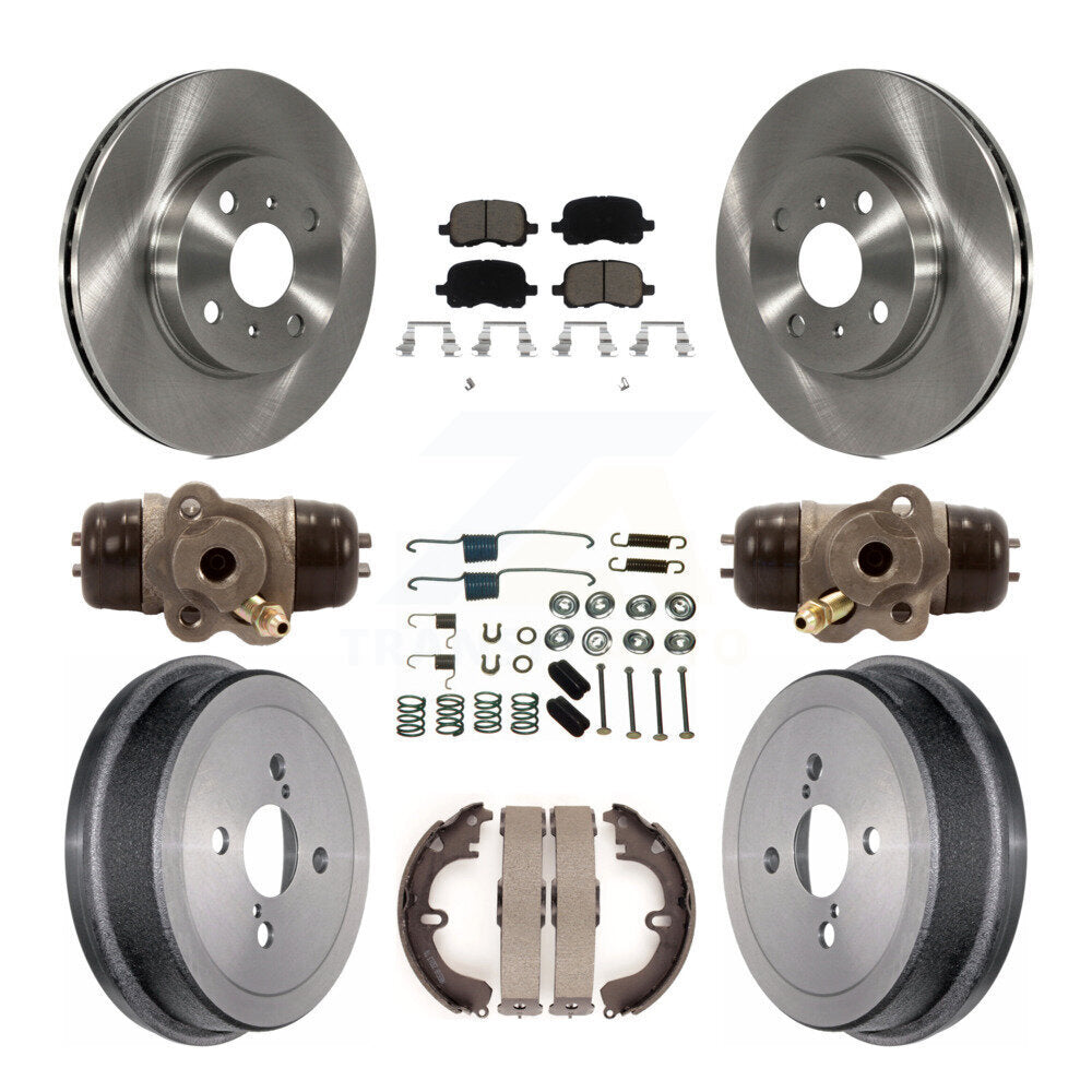 Kit de plaquettes et de tambour en céramique pour Rotor de frein avant et arrière (9 pièces) pour Toyota Corolla non-AB