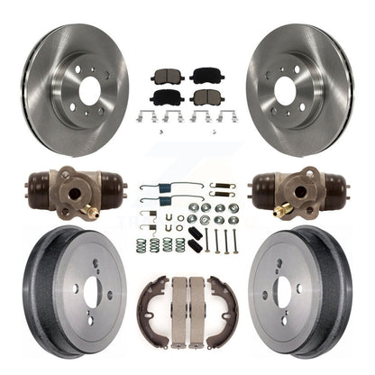 Kit de plaquettes et de tambour en céramique pour Rotor de frein avant et arrière (9 pièces) pour Toyota Corolla non-AB
