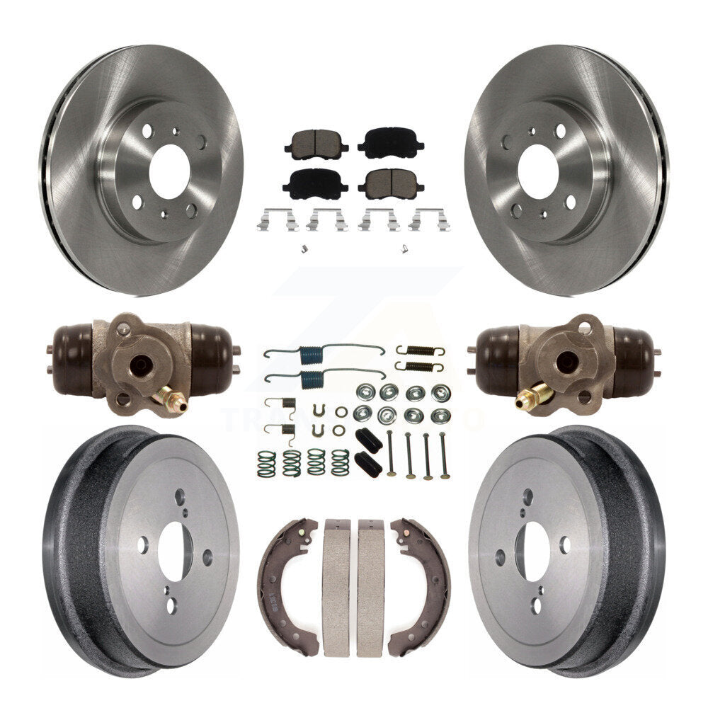 Kit de tambour de plaquettes en céramique de Rotors de frein avant et arrière (9 pièces) pour Toyota Corolla à partir de 04 0