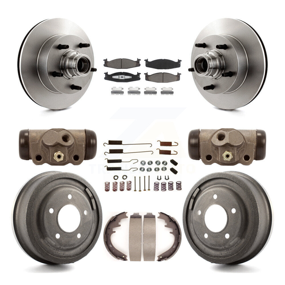 Kit de tambour de plaquettes en céramique de Rotors de frein avant et arrière (9 pièces) pour Ford E-150 Econoline Clu