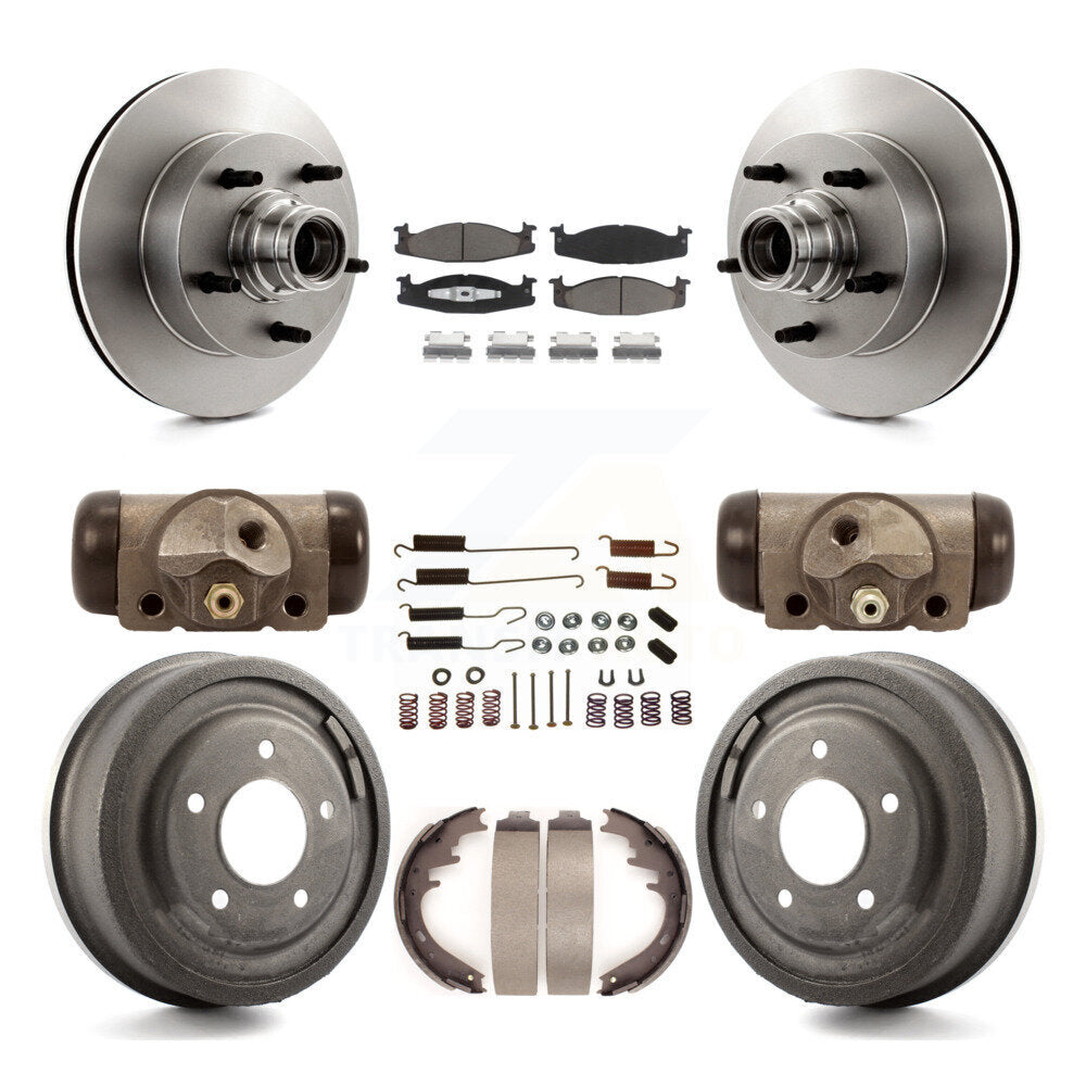 Kit de tambour de plaquettes en céramique de Rotors de frein avant et arrière (9 pièces) pour Ford E-150 Econoline Clu