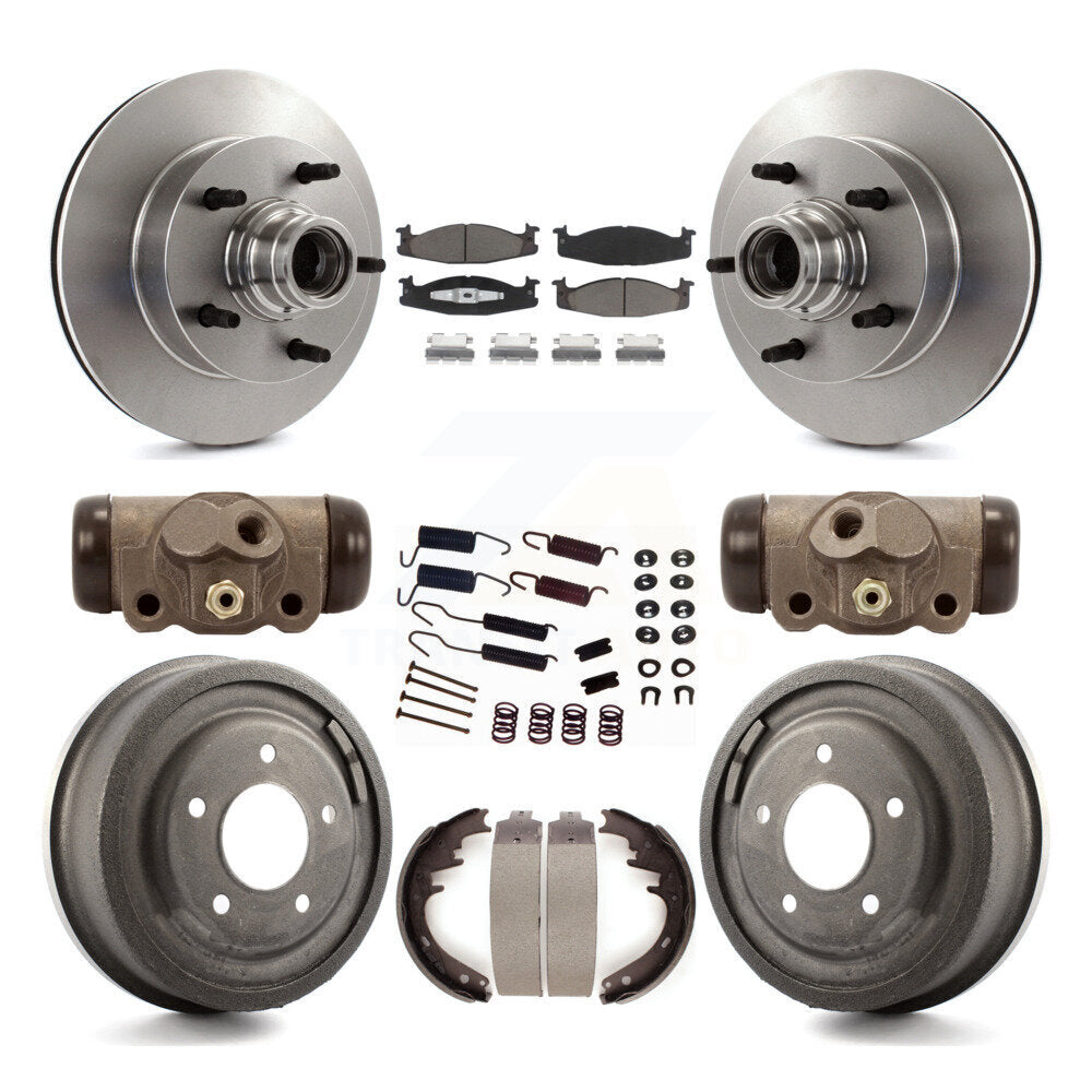 Kit de tambour à plaquettes en céramique pour Rotor de frein avant et arrière (9 pièces) pour Ford F-150 E-150 Econolin