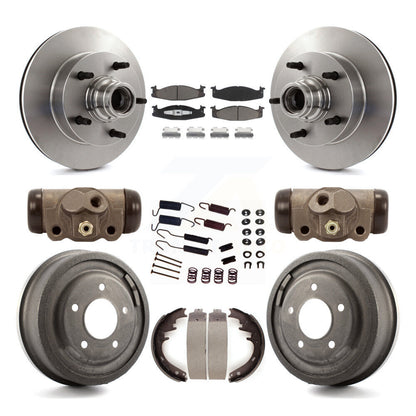 Kit de tambour à plaquettes en céramique pour Rotor de frein avant et arrière (9 pièces) pour Ford F-150 E-150 Econolin