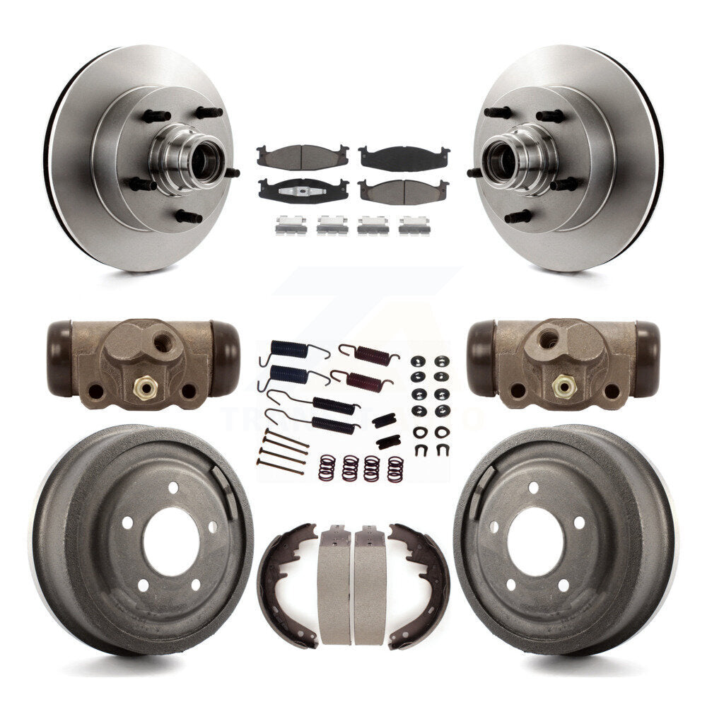 Kit de tambour de plaquettes en céramique de Rotors de frein avant et arrière (9 pièces) pour Ford E-150 Econoline Clu