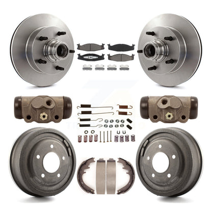 Kit de tambour à plaquettes en céramique, Rotors de frein à disque avant et arrière (9 pièces) pour Ford E-150 Econolin