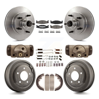 Kit de tambour à plaquettes en céramique, Rotors de frein à disque avant et arrière (9 pièces) pour Ford E-150 Econolin