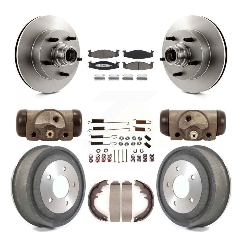 Kit de tambour de plaquettes en céramique de Rotors de frein avant et arrière (9 pièces) pour Ford E-150 Econoline Clu