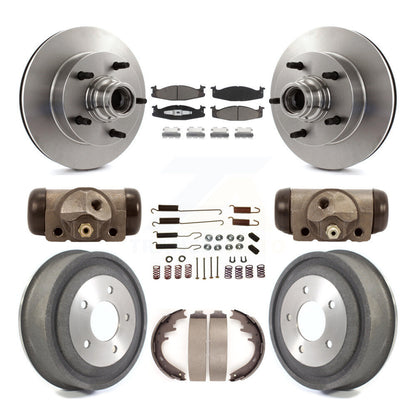 Kit de tambour à plaquettes en céramique, Rotors de frein à disque avant et arrière (9 pièces) pour Ford E-150 Econolin