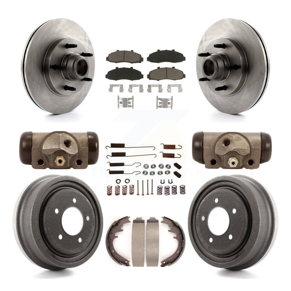 Rotors de frein à disque avant et arrière, plaquettes en céramique et Kit de tambour (9 pièces) pour Ford F-150