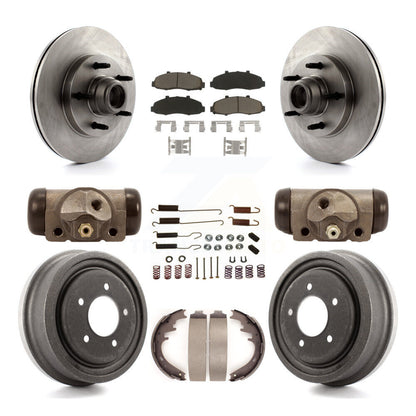 Rotors de frein à disque avant et arrière, plaquettes en céramique et Kit de tambour (9 pièces) pour Ford F-150