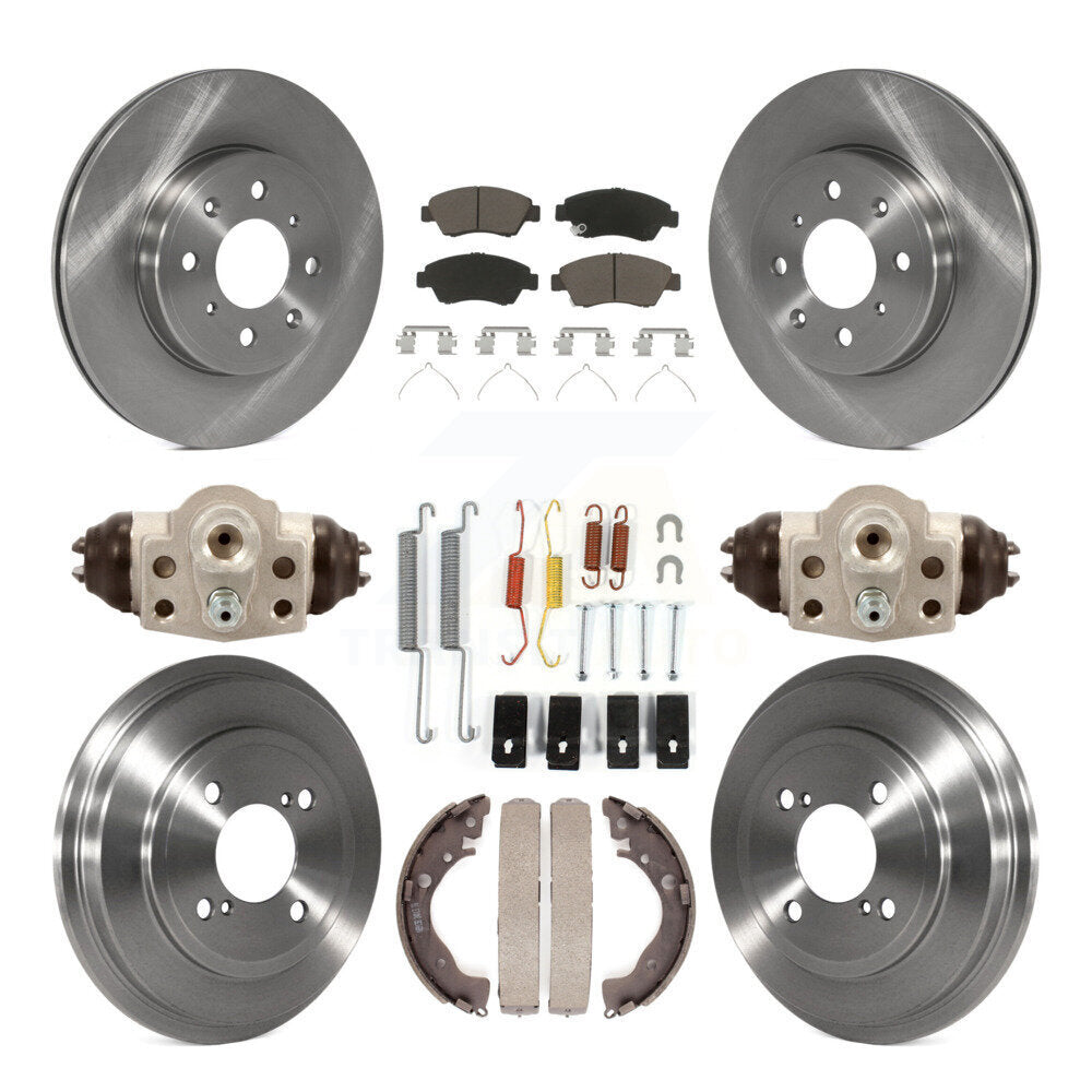 Kit de plaquettes et de tambour en céramique, Rotor de frein à disque avant et arrière (9 pièces) pour Honda Fi 2015 – 2019