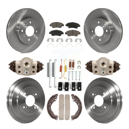 Kit de plaquettes et de tambour en céramique, Rotor de frein à disque avant et arrière (9 pièces) pour Honda Fi 2015 – 2019