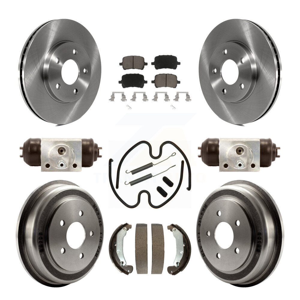 Rotors de frein à disque avant et arrière, plaquettes en céramique et Kit de tambour (9 pièces) pour Chevrolet HHR