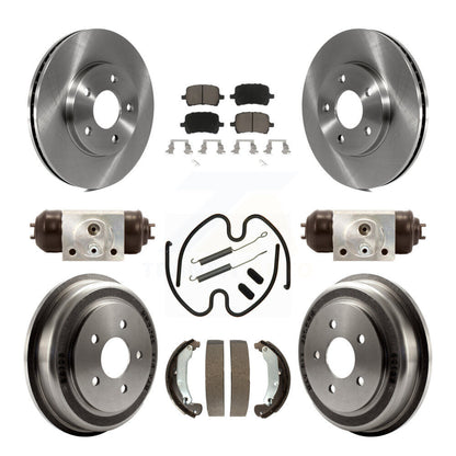 Rotors de frein à disque avant et arrière, plaquettes en céramique et Kit de tambour (9 pièces) pour Chevrolet HHR