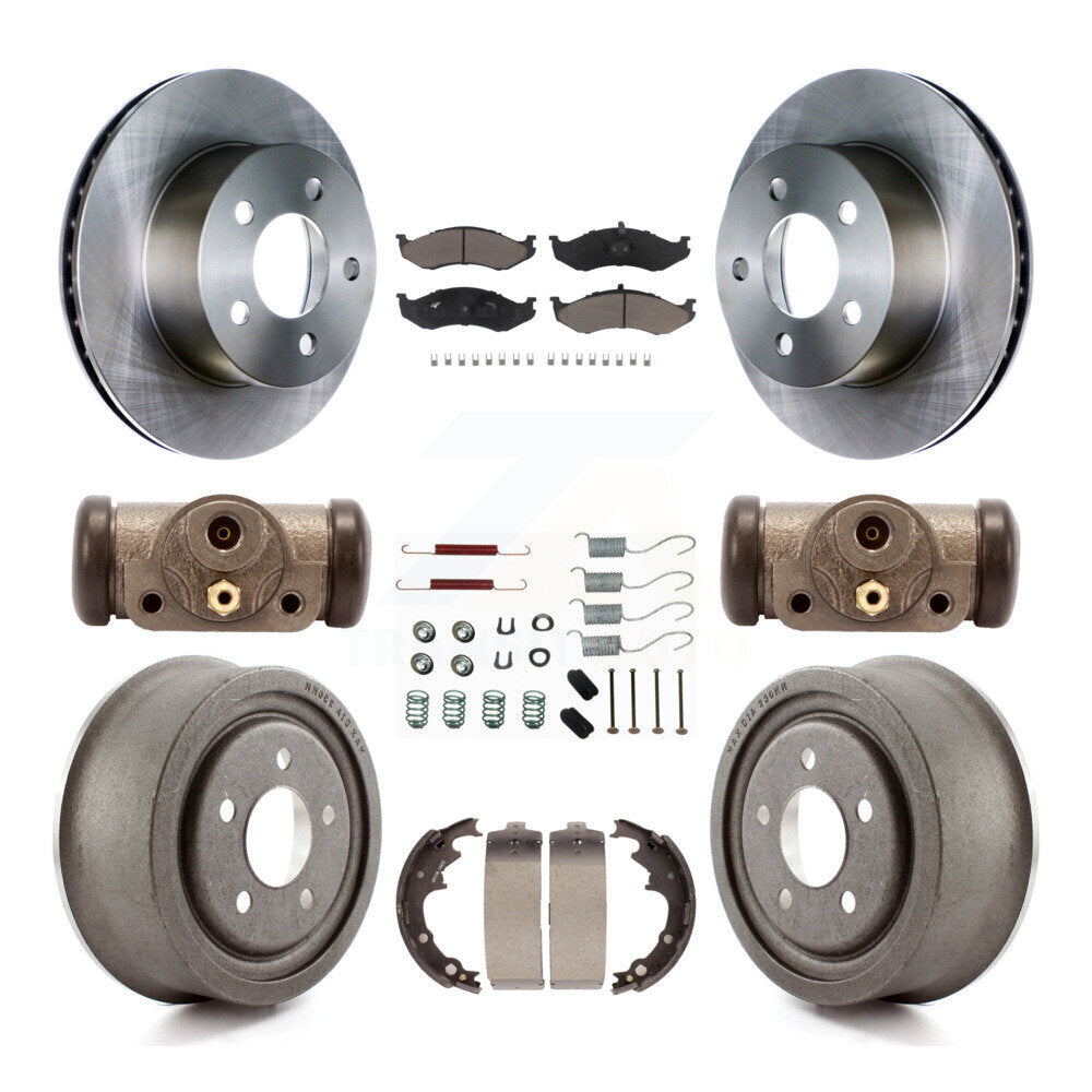 Kit de plaquettes et de tambour en céramique pour Rotor de frein avant et arrière (9 pièces) pour Jeep Wrangler Cheroke