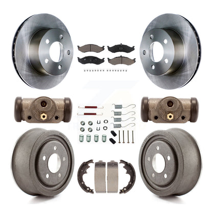Kit de plaquettes et de tambour en céramique pour Rotor de frein avant et arrière (9 pièces) pour Jeep Wrangler Cheroke