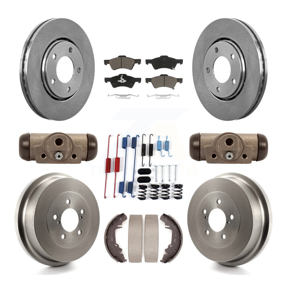 Kit de plaquettes et de tambour en céramique, Rotor de frein avant et arrière (9 pièces) pour Dodge caravane Chrysler