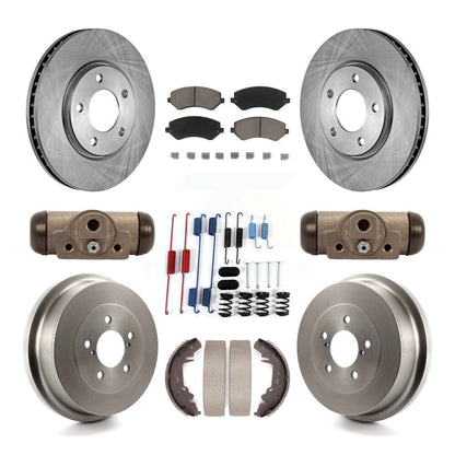 Kit de plaquettes et de tambour en céramique, Rotor de frein à disque avant et arrière (9 pièces) pour Dodge Grand Carava