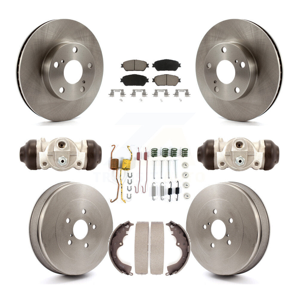 Rotors de frein à disque avant et arrière, plaquettes en céramique et Kit de tambour (9 pièces) pour Toyota Tacoma