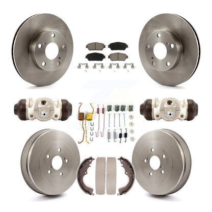 Rotors de frein à disque avant et arrière, plaquettes en céramique et Kit de tambour (9 pièces) pour Toyota Tacoma