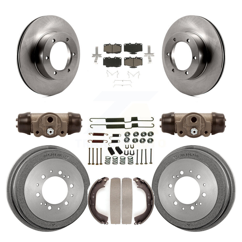 Kit de tambour à plaquettes en céramique, Rotor de frein à disque avant et arrière (9 pièces) pour Toyota Pickup 4Runne