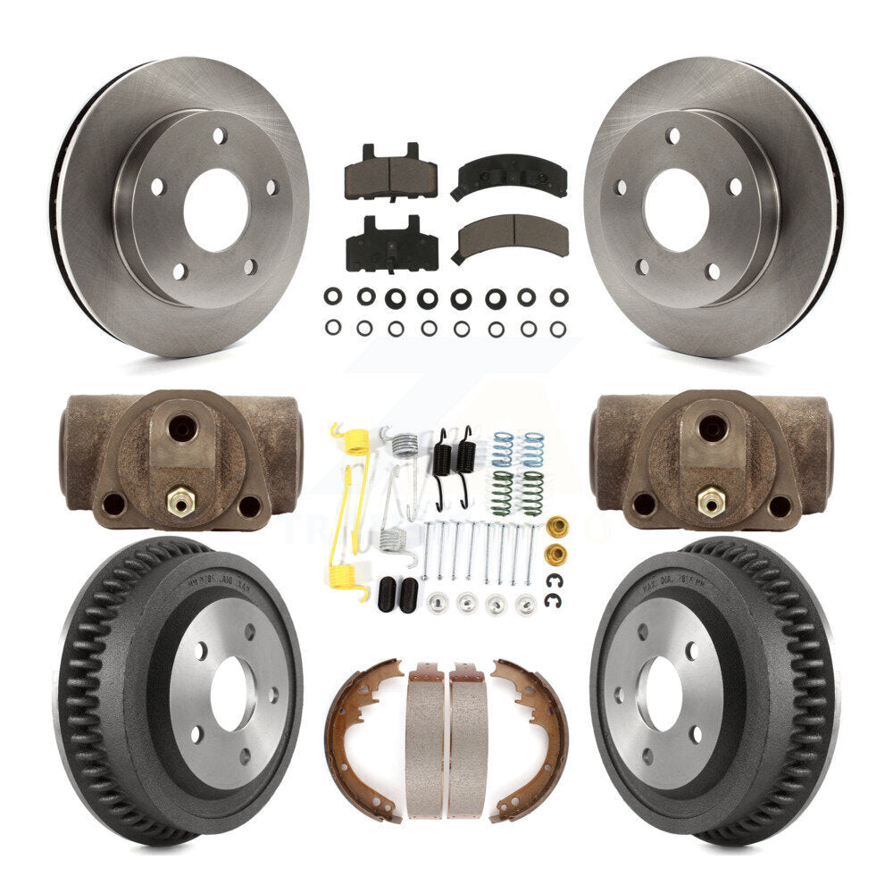 Kit de plaquettes et de tambour en céramique pour Rotor de frein avant et arrière (9 pièces) pour Dodge Ram 1500 4W 94-99