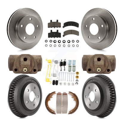 Kit de plaquettes et de tambour en céramique pour Rotor de frein avant et arrière (9 pièces) pour Dodge Ram 1500 4W 94-99