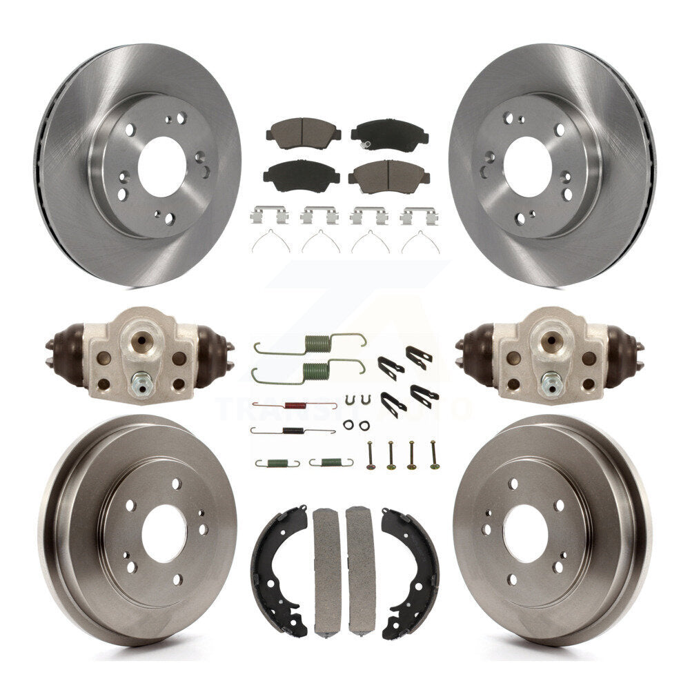 Kit de plaquettes et de tambour en céramique pour rotor de frein avant et arrière (9 pièces) pour Honda Civic Hybri 06-08