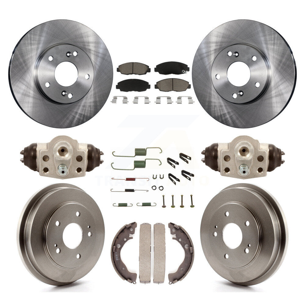 Kit de plaquettes et tambour en céramique, Rotor de frein à disque avant et arrière (9 pièces) pour Honda Civic G 2011