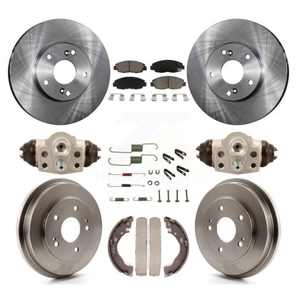 Kit de plaquettes et tambour en céramique, Rotor de frein à disque avant et arrière (9 pièces) pour Honda Civic G 2011